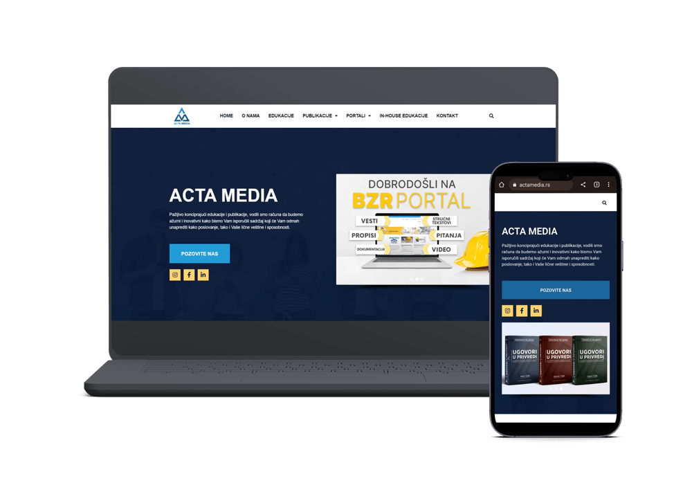 ActaMedia MockUp | Despot - Digitalna Agencija | Izrada Veb Sajtova i Digitalni Marketing